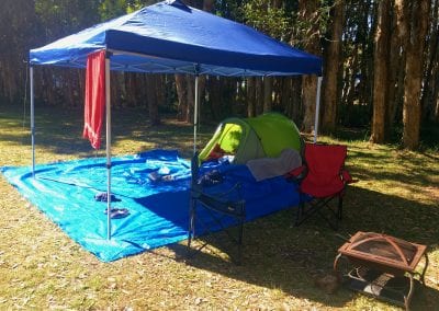 Habitat Noosa - Camping setup