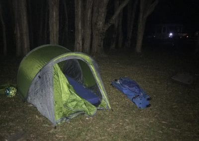 Habitat Noosa - Our pop-up tent