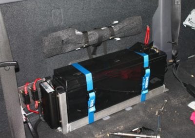 Battery System Before Seat Went Back In