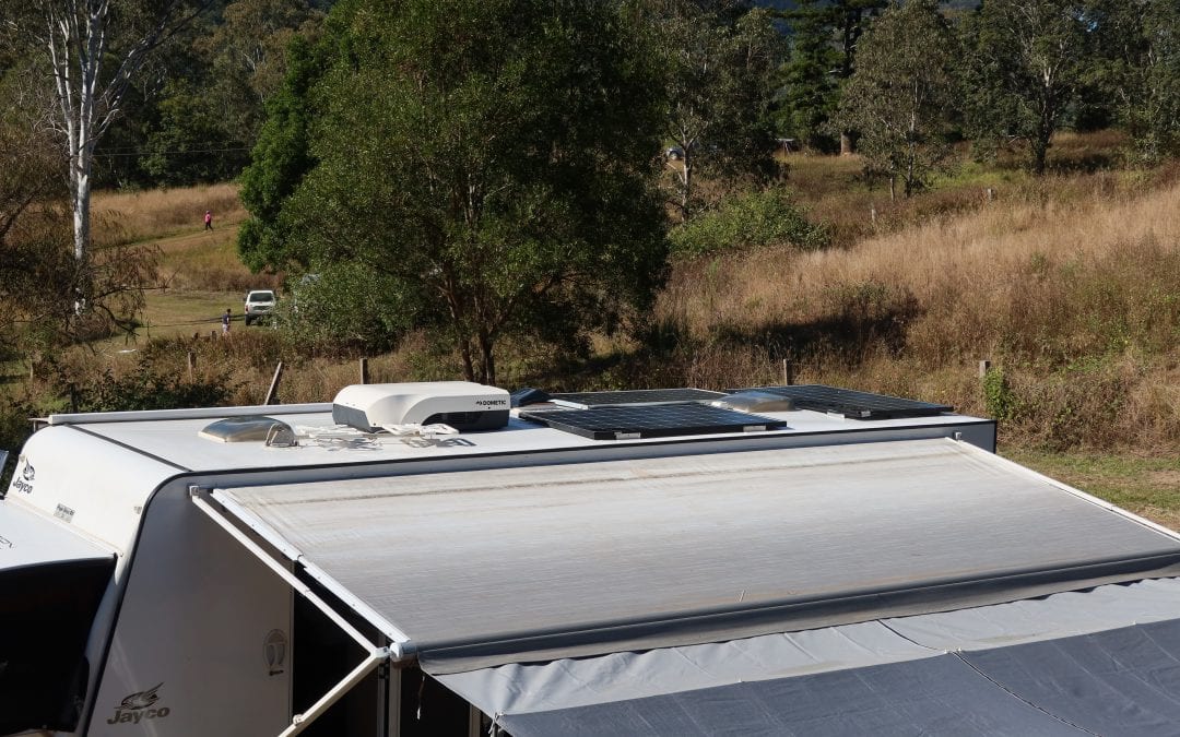 Solar Panels on Jayco Base Station Caravan