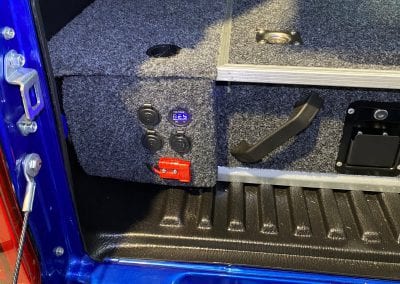 12 Volt Sockets and Anderson Plug on Rear Drawer System