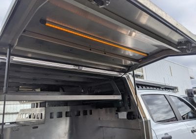 Ford Ranger with Norweld Compact Canopy - Custom Canopy Lithium Power System